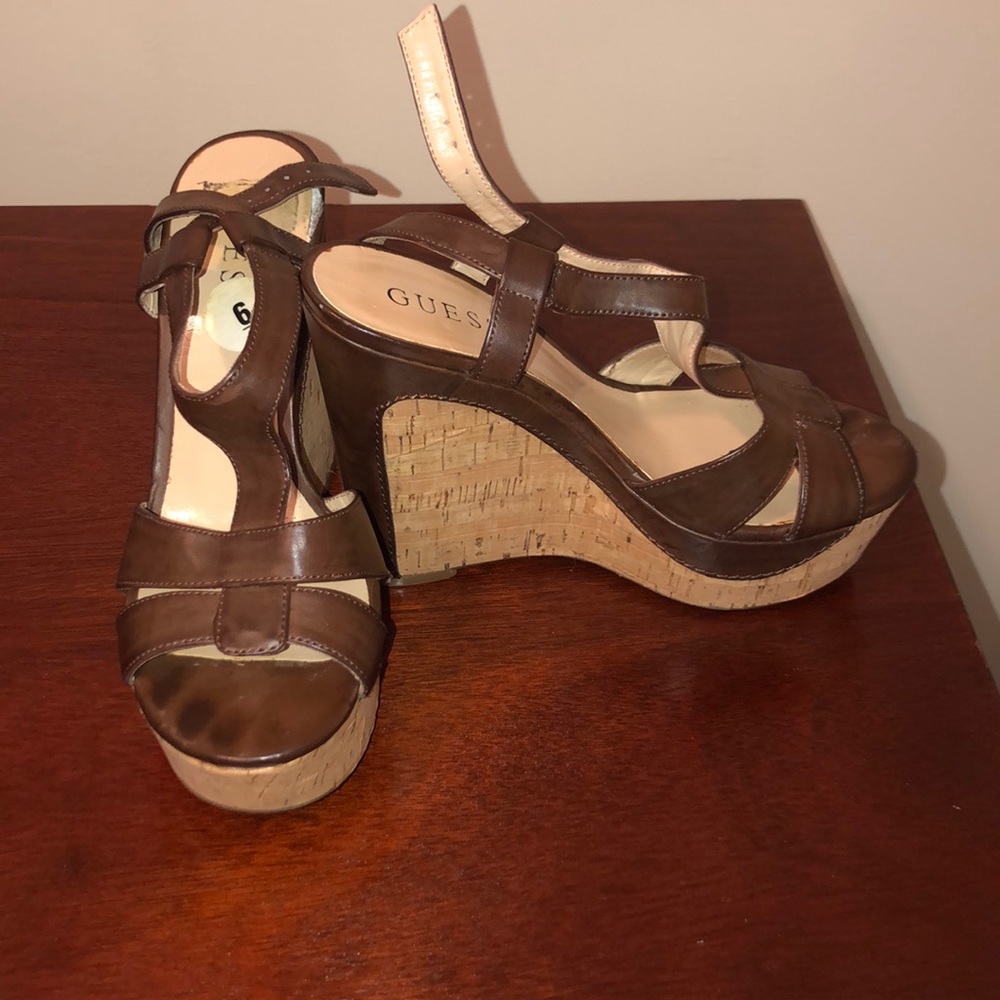 Good Condition Guess Wedge Sandals